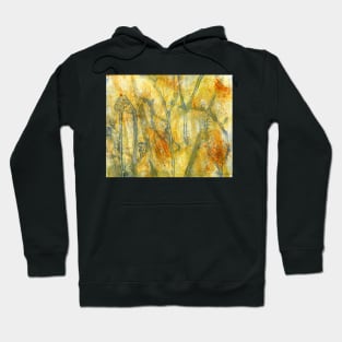 The Dangers of Fire Native Grasslands  Monoprint 1 Hoodie